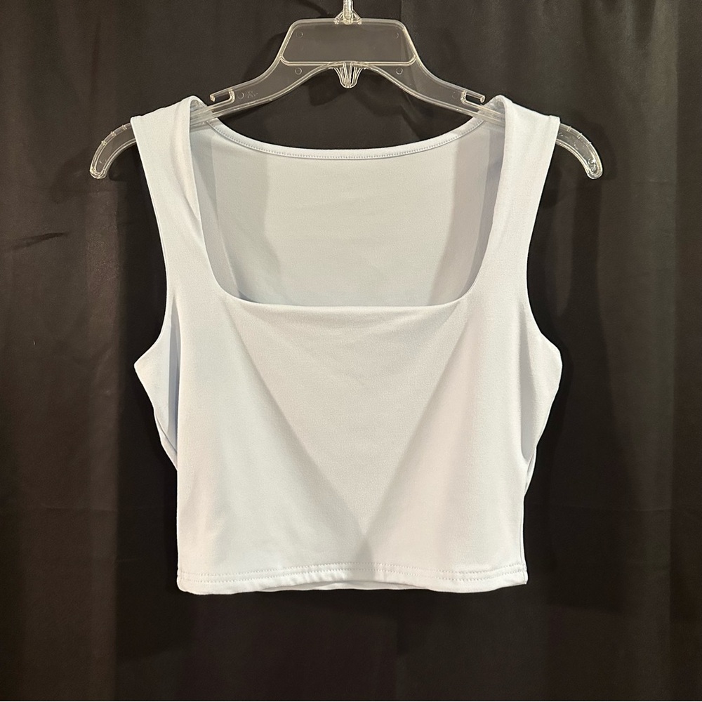 Light Blue Sleeveless Women's Top